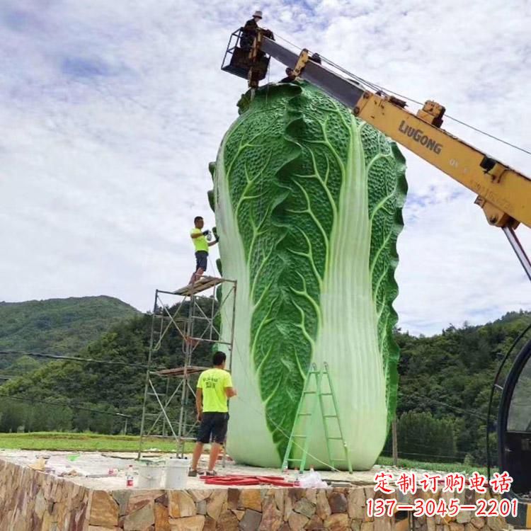 漳州白菜石雕凳-景区园林大型仿真植物景观