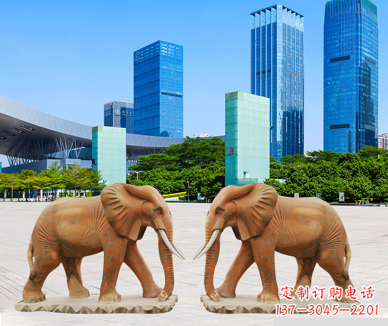 漳州精美大象雕塑