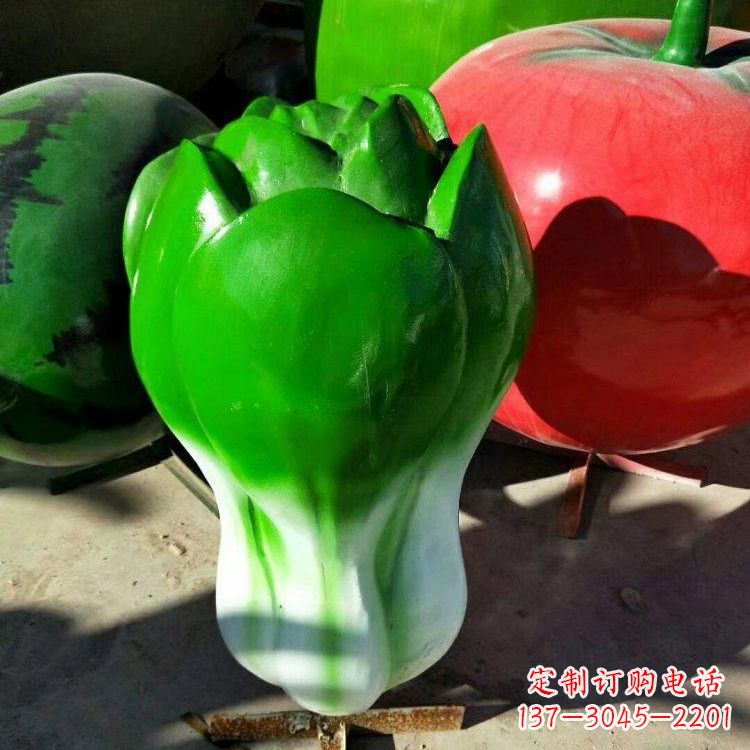 漳州新鲜收获白菜雕塑把握幸福