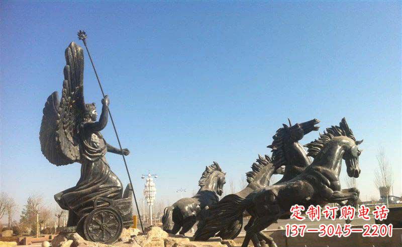 漳州阿波罗战车小区景观铜雕 (2)