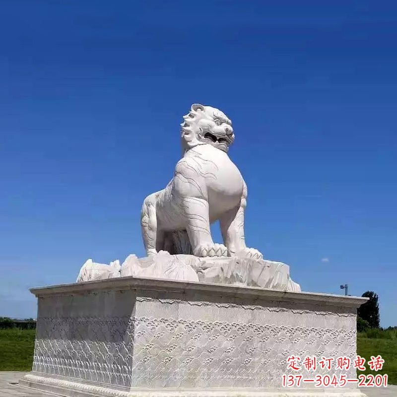 漳州白虎魅力古老神兽雕塑摆件