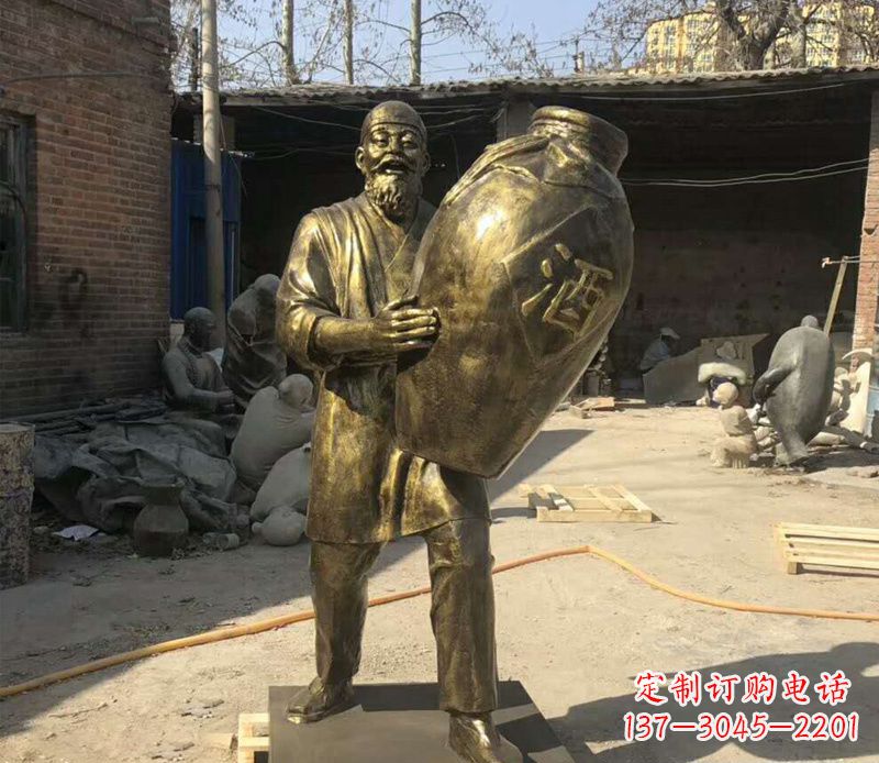 漳州精美酒坛铜雕