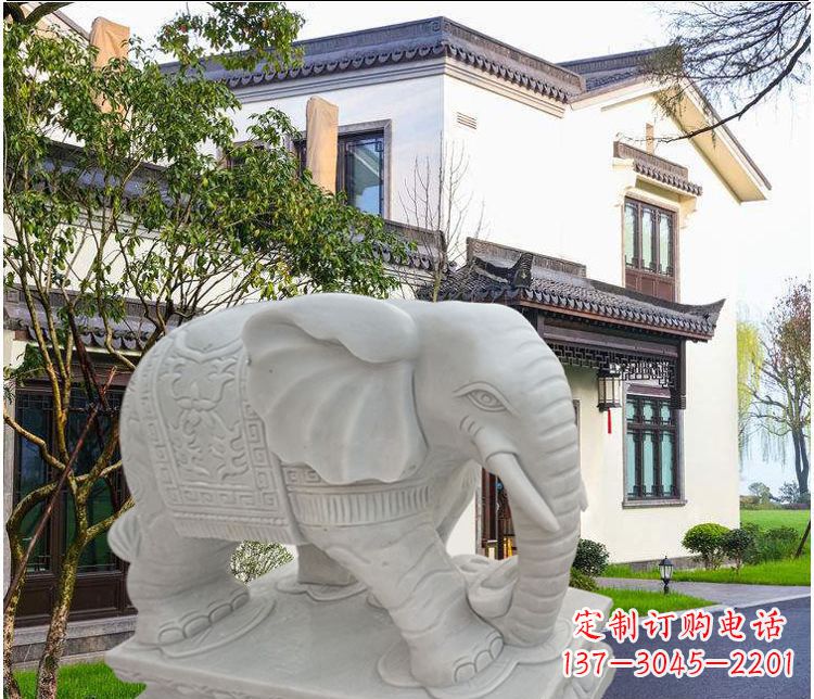 漳州大象汉白玉雕塑
