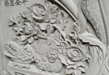 漳州“平安康乐”大理石石材庭院外墙浮雕