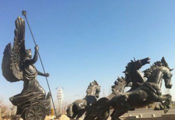 漳州阿波罗战车小区景观铜雕 (3)