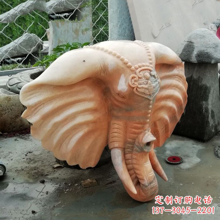 漳州精美大象头雕塑