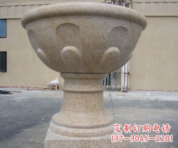 漳州别墅景观花盆石雕