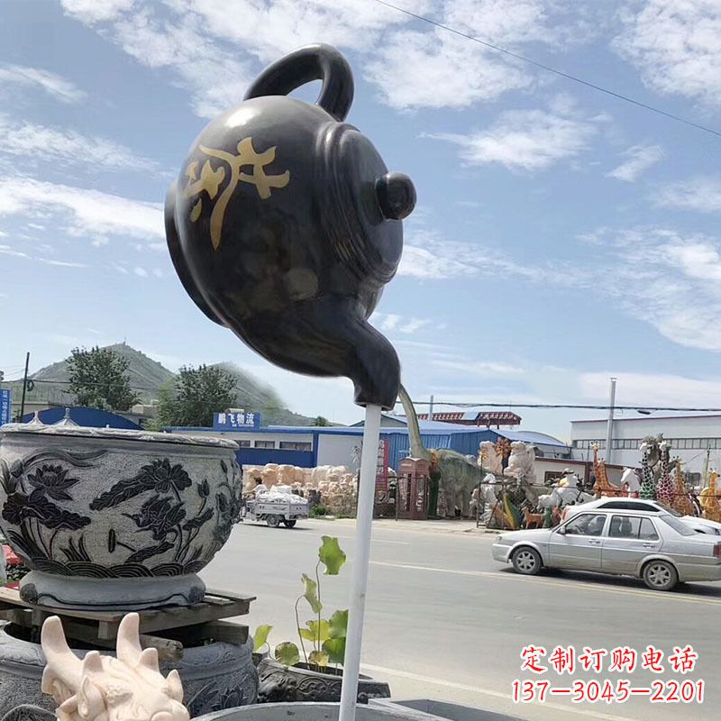 漳州玻璃钢茶壶景观喷泉