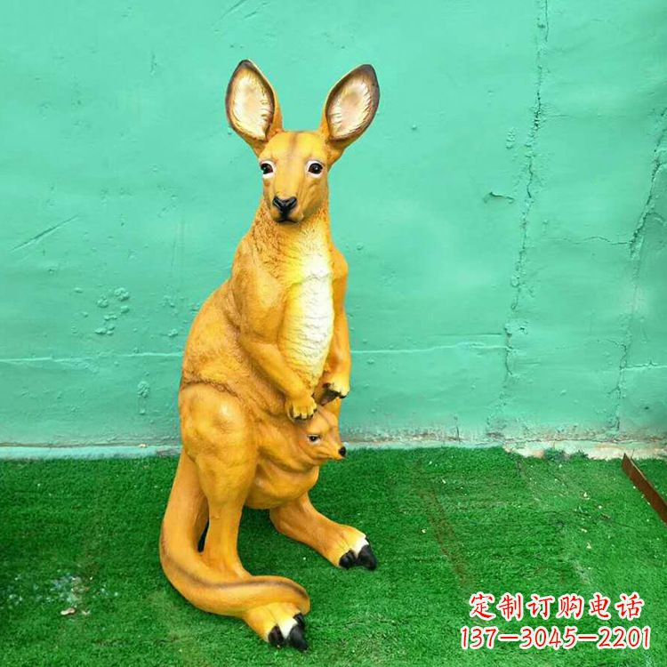 漳州玻璃钢袋鼠雕塑