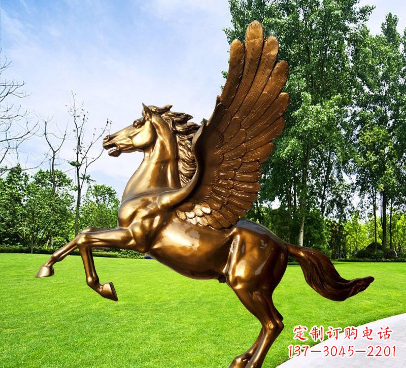 漳州玻璃钢仿铜动物马雕塑精美的艺术品