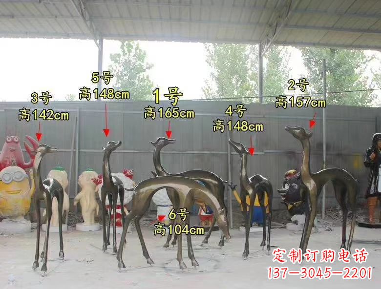 漳州玻璃钢仿铜小鹿雕塑精美绝伦