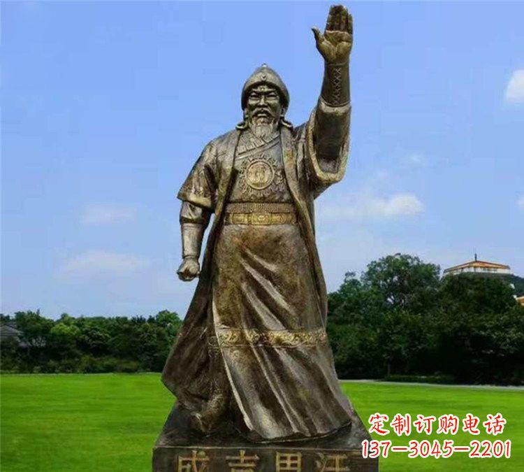 漳州玻璃钢成吉思汗雕塑
