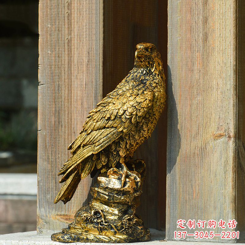 漳州玻璃钢仿铜老鹰雕塑