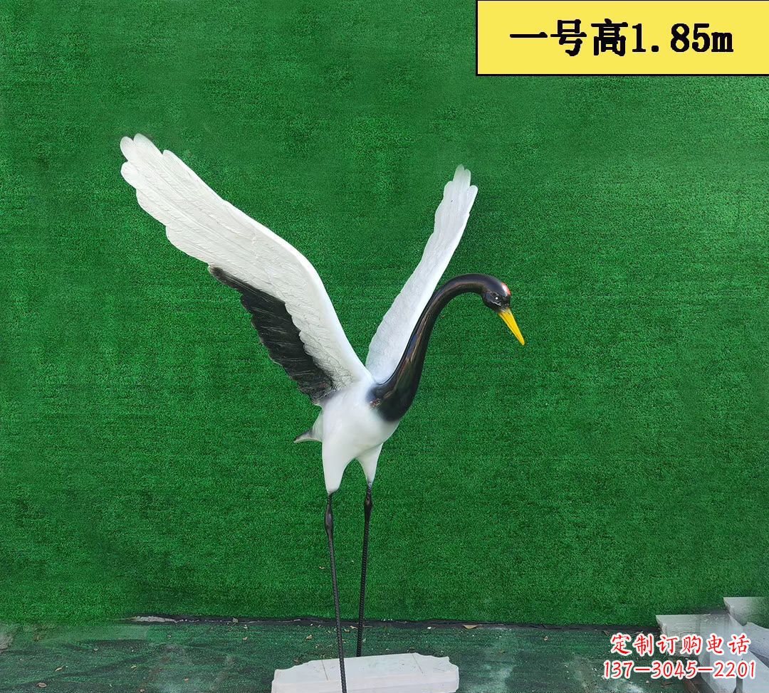 漳州仙鹤雕塑玻璃钢仿真景观动物雕塑