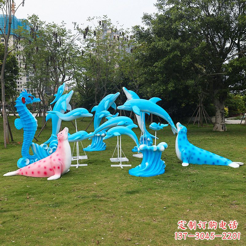 漳州玻璃钢海豚雕塑艺术的精美表现