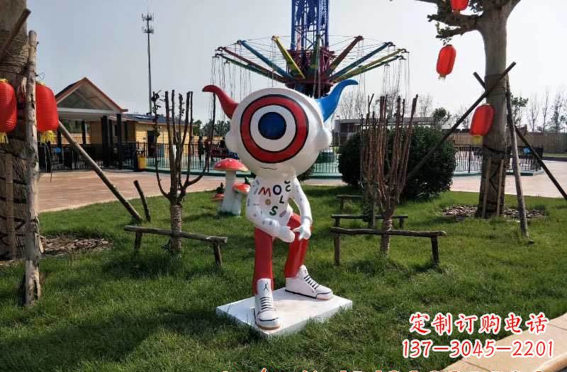 漳州玻璃钢卡通机器人雕塑