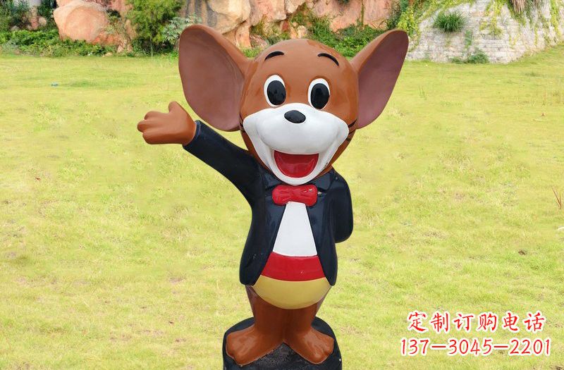 漳州玻璃钢卡通老鼠杰瑞雕塑