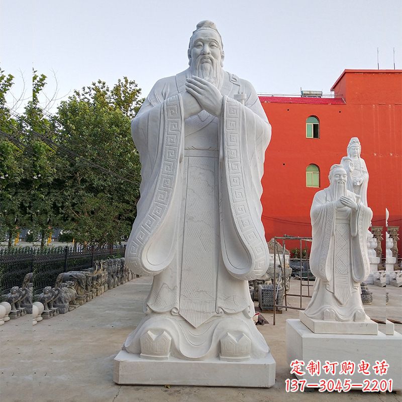 漳州玻璃钢制作的孔子雕塑