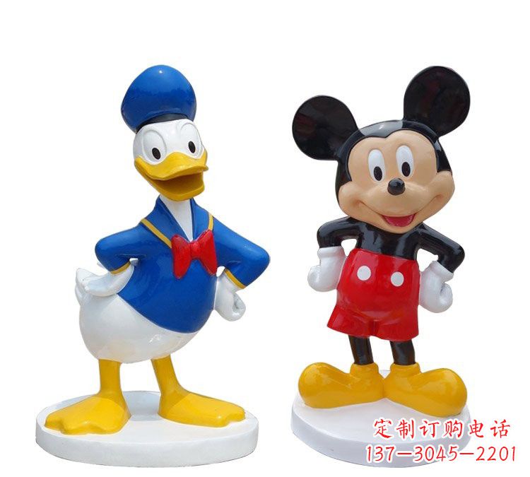 漳州玻璃钢米老鼠和唐老鸭