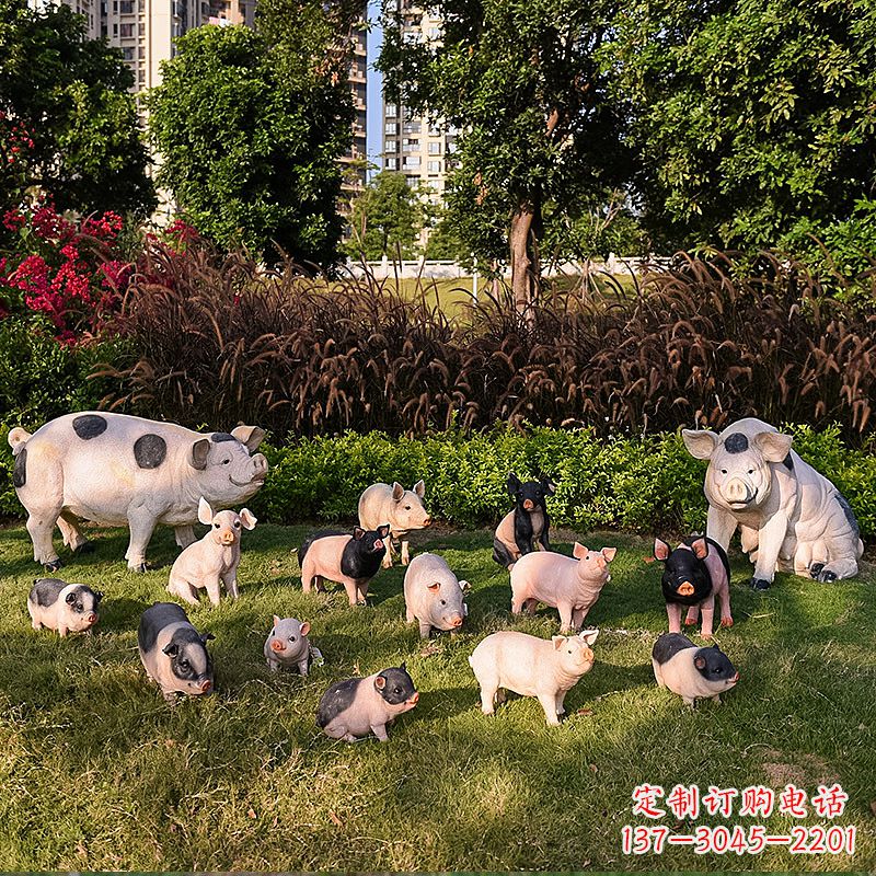 漳州玻璃钢树脂仿真动物雕塑——公园农家院精美装饰