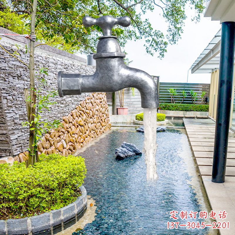 漳州玻璃钢水龙头喷泉雕塑精美绝伦