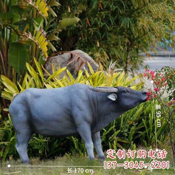 漳州玻璃钢水牛仿真雕塑 (3)
