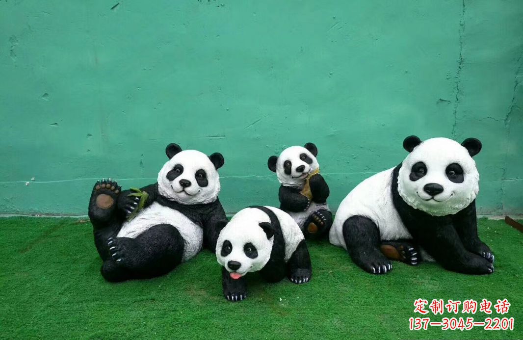 漳州玻璃钢熊猫雕塑传承中华文化