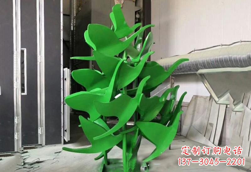 漳州不锈钢彩色抽象大雁雕塑