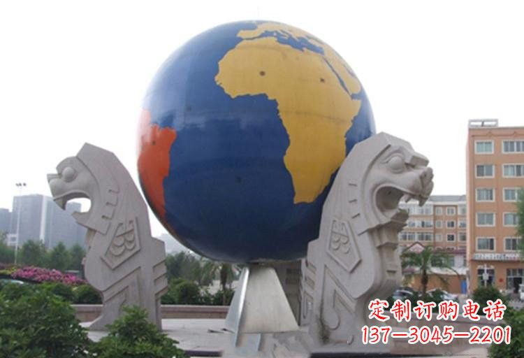 漳州不锈钢城市彩色地球雕塑让世界变得更美