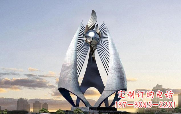 漳州不锈钢城市抽象船帆雕塑设计图