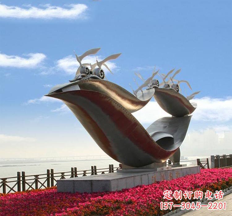 漳州海鸥雕塑——点缀不锈钢城市