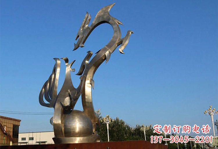 漳州不锈钢龙凤雕塑以艺术传承文化