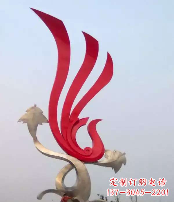 漳州不锈钢城市的凤凰雕塑