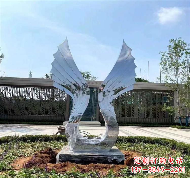 漳州精美不锈钢翅膀雕塑