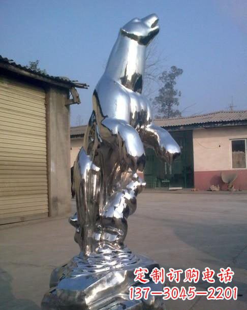 漳州不锈钢北极熊雕塑雕刻精美、经久耐用