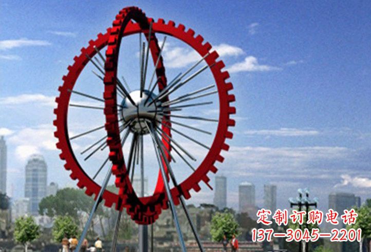 漳州不锈钢摩天轮雕塑美丽的景观