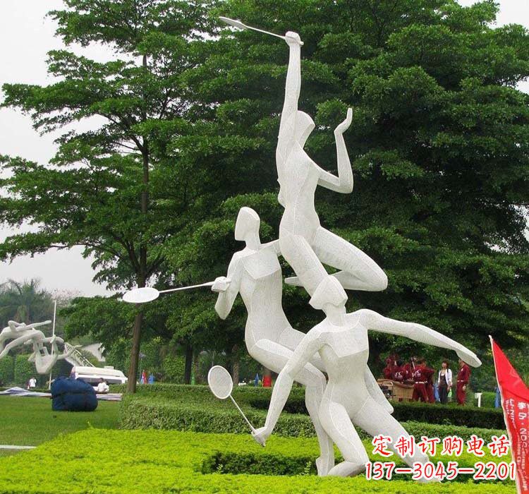 漳州精美绝伦的不锈钢羽毛球雕塑