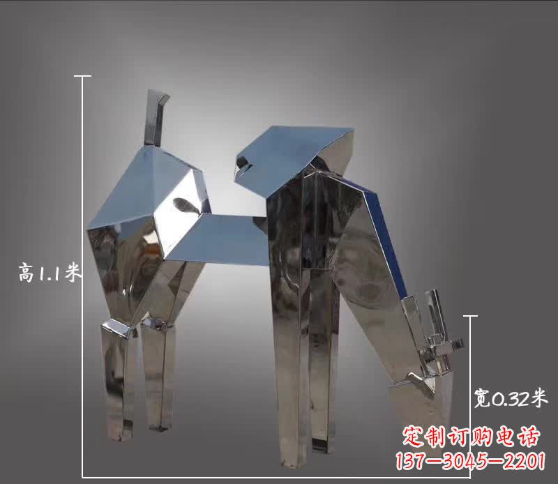 漳州不锈钢动物雕塑——鹿