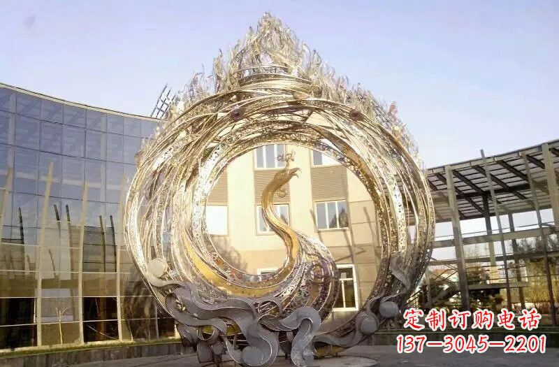 漳州不锈钢凤凰涅槃雕塑