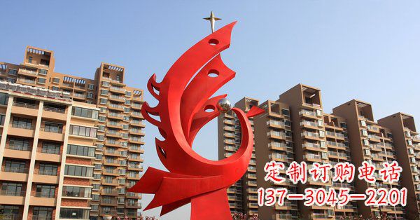 漳州不锈钢抽象凤凰小区雕塑