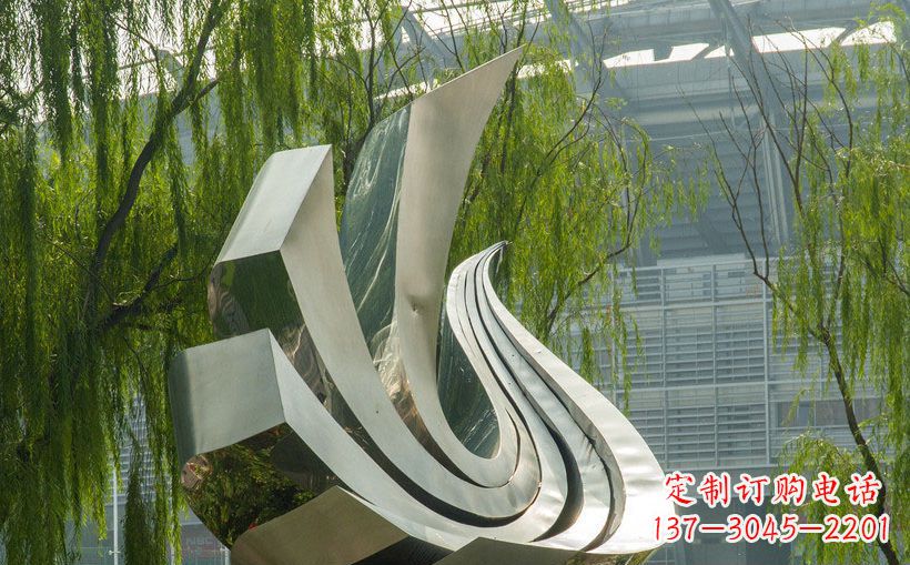 漳州不锈钢抽象鸽子景观雕塑