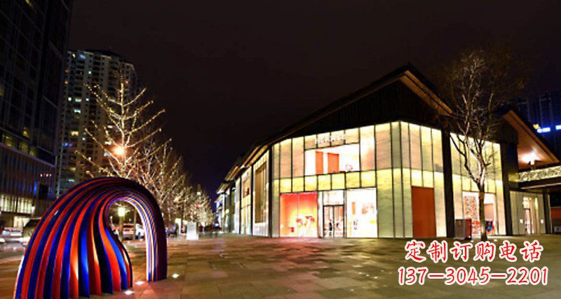 漳州不锈钢拱门雕塑——点缀街边景观