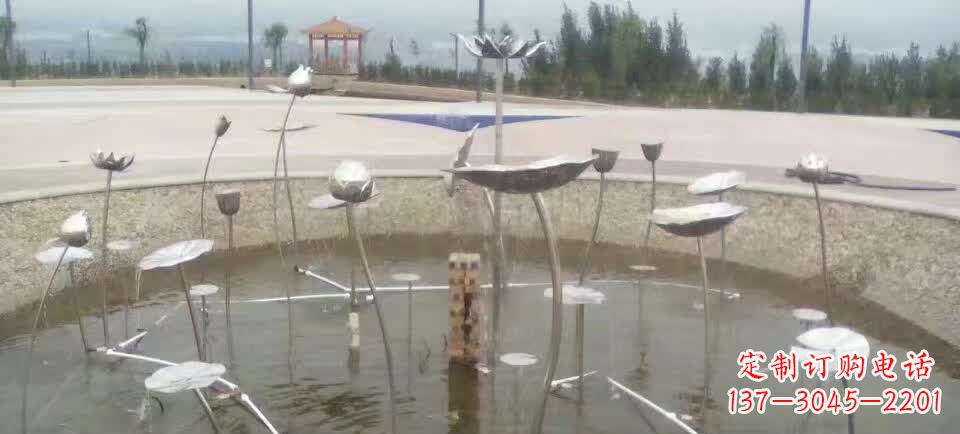 漳州精美不锈钢荷花雕塑