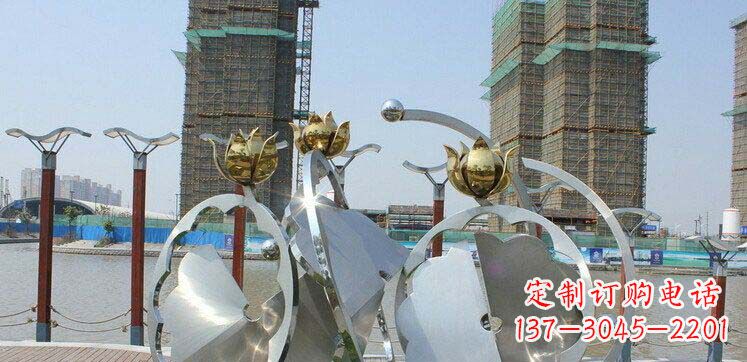 漳州不锈钢荷叶雕塑——缔造经典之美