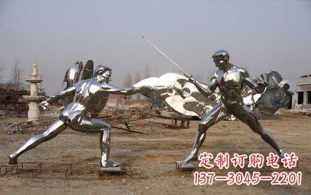 漳州不锈钢雕刻的运动员雕塑