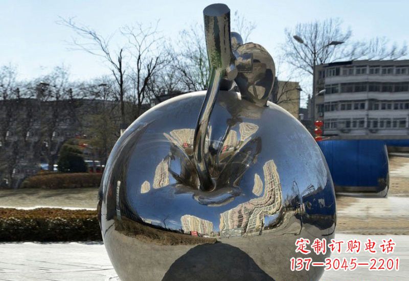 漳州精致的不锈钢苹果雕塑