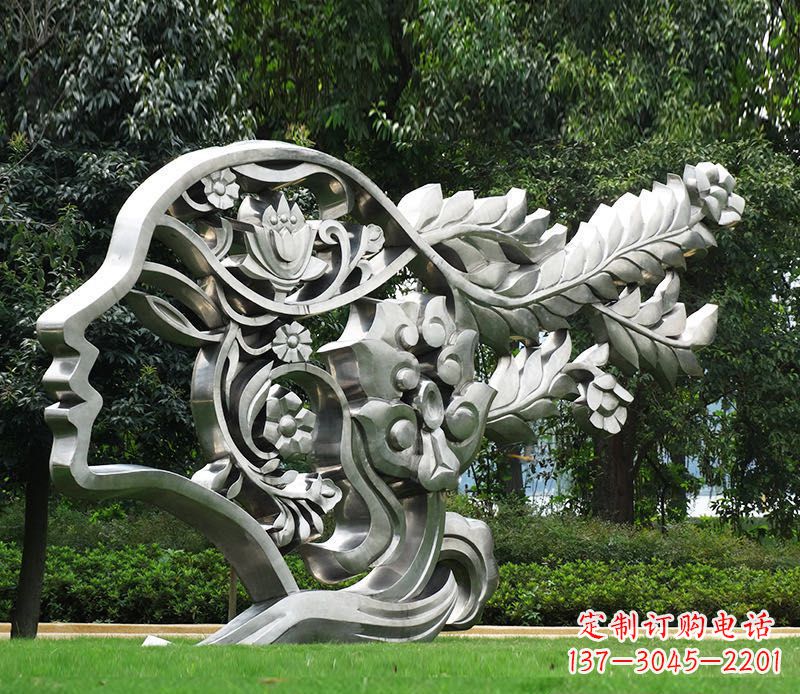 漳州不锈钢美女雕塑给空间带来灵动的美