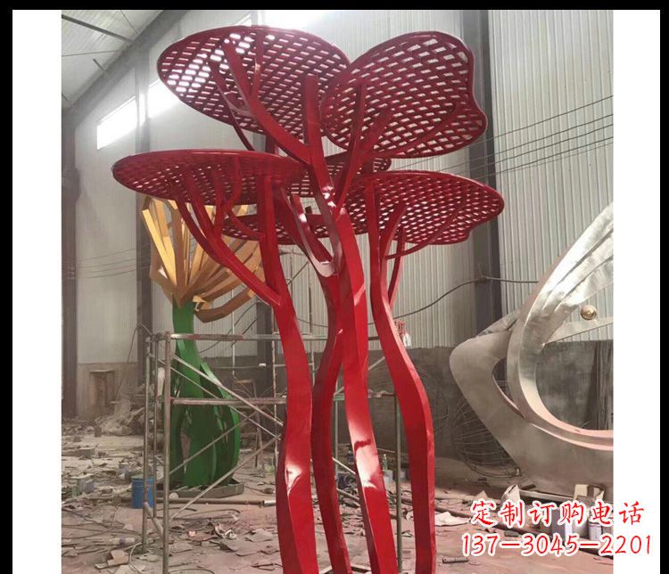 漳州不锈钢蘑菇景观雕塑