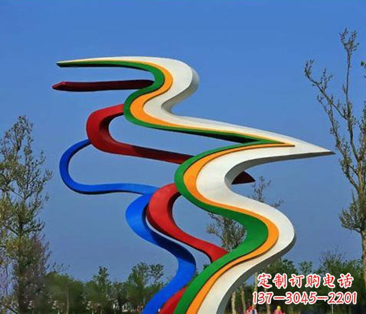漳州精美不锈钢飘带雕塑