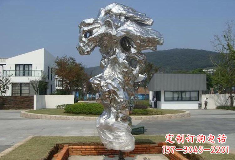 漳州不锈钢抽象太湖石雕塑